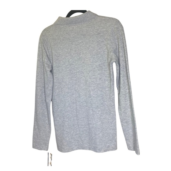 NWT Lee Heather Grey Long Sleeve School Uniform Polo Shirt  Size Lg - Picture 2 of 7